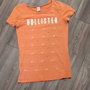 Hollister Orange Graphic Tee M